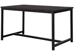 ACAZIA IRON STEEL KOT-61B RUOKAPÖYTÄ 200x100 CM METALLIJALOILLA MUSTA/MUSTA