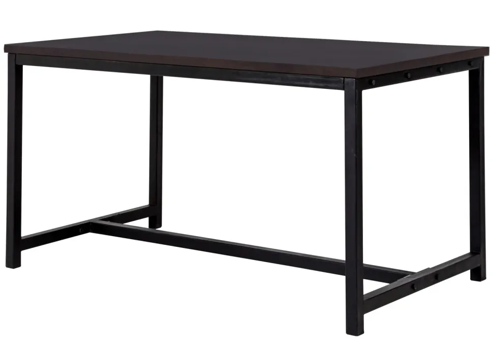 ACAZIA IRON STEEL KOT-61B RUOKAPÖYTÄ 200x100 CM METALLIJALOILLA MUSTA/MUSTA