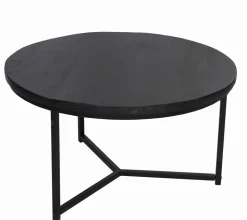ACAZIA STEEL KOT-55B SOHVAPÖYTÄ PYÖREÄ 80 CM MUSTA