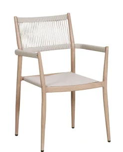 AMALFI PÖYTÄ 150x90 CM + 4 AMALFI NARUPUNOSTUOLIA