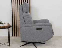 APOLLO RECLINER TUOLI SÄHKÖSÄÄDÖILLÄ HARMAA KANGAS