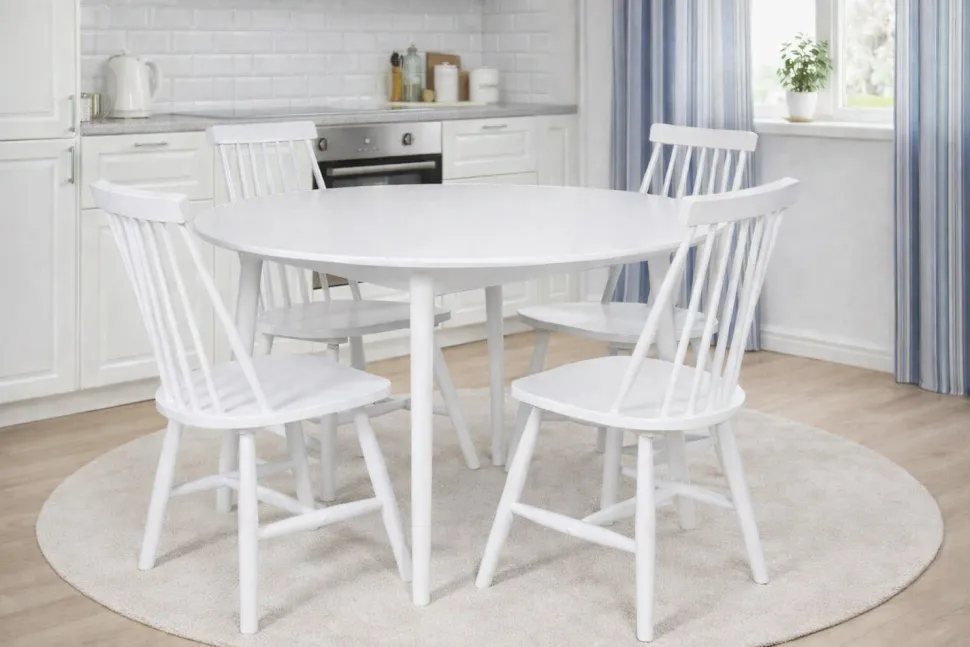 ARMI PYÖREÄ RUOKAILURYHMÄ, PÖYTÄ + 4 PINNATUOLIA