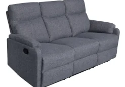 Belfast 3-istuttava recliner sohva, tummanharmaa Hygge kangas