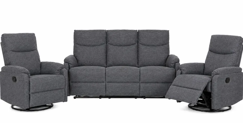 BELFAST 3+1+1 ISTUTTAVAT RECLINER SOHVAT, HYGGE TUMMANHARMAA KANGAS
