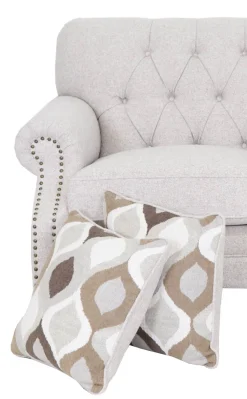 Chesterfield 3-istuttava sohva beige kangas