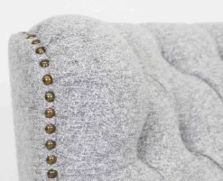 Chesterfield nojatuoli harmaa kangas