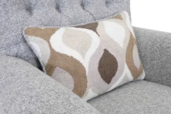 Chesterfield nojatuoli harmaa kangas