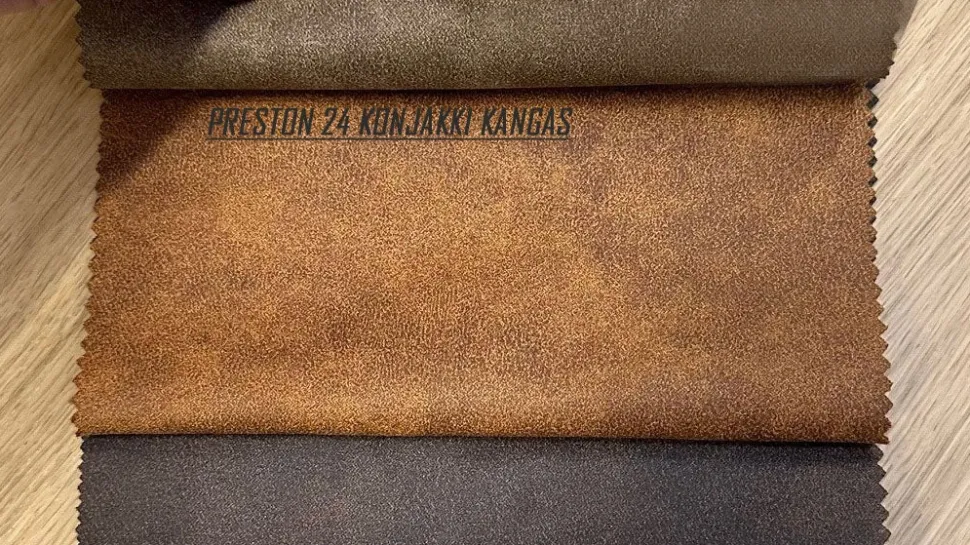 Chesterfield nojatuoli konjakki preston antiikkikangas