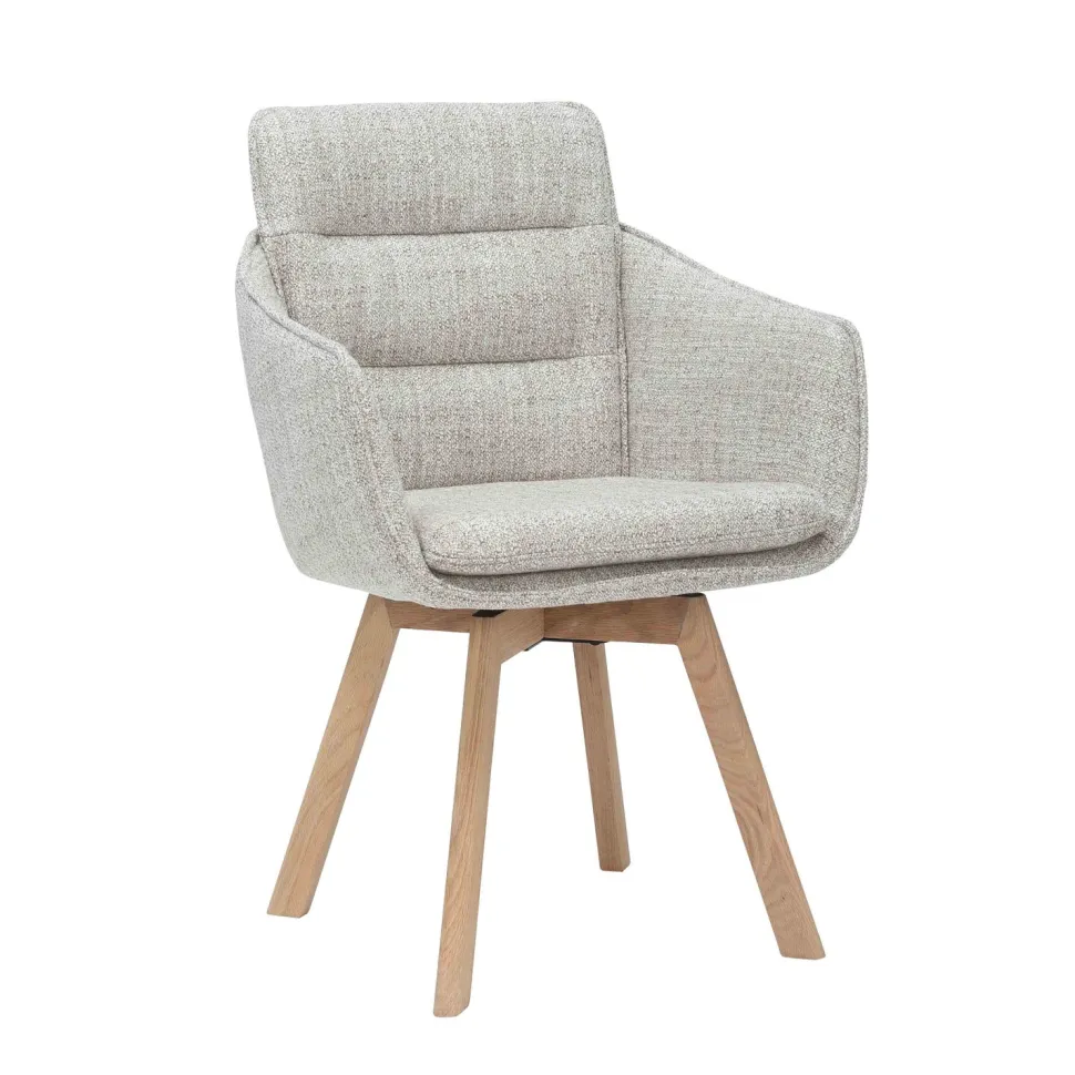 CORK PYÖRIVÄ RUOKAPÖYDÄN TUOLI BEIGE KANGAS