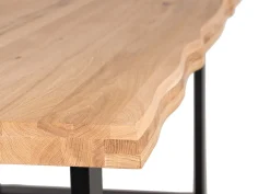 Country tammi lankkupöytä 160x100 cm metallijaloilla