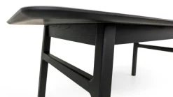 Curved jatkettava tammi ruokapöytä