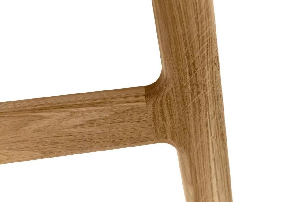 Curved jatkettava tammi ruokapöytä