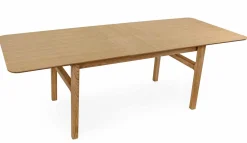 Curved jatkettava tammi ruokapöytä