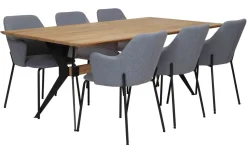 DELTA TAMMIPÖYTÄ 200 CM + 6 HAMMOND TUOLIA