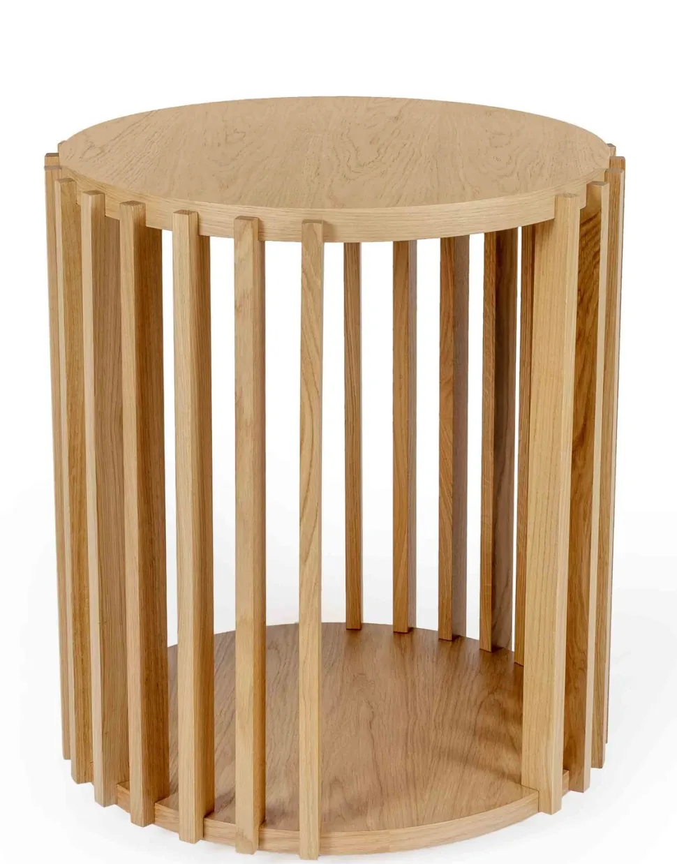 Drum pyöreä tammi sivupöytä 53 cm