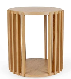 Drum pyöreä tammi sivupöytä 53 cm