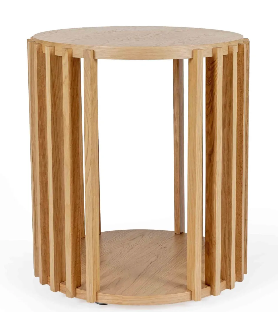 Drum pyöreä tammi sivupöytä 53 cm