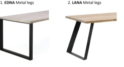 EDNA TAMMI LANKKUPÖYTÄ METALLIJALOILLA