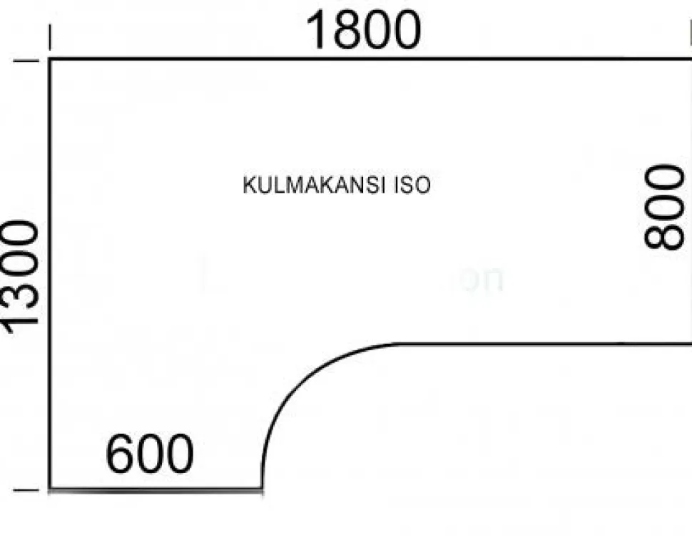 ERGOMASTER TYÖPÖYDÄN KULMA KANSILEVY