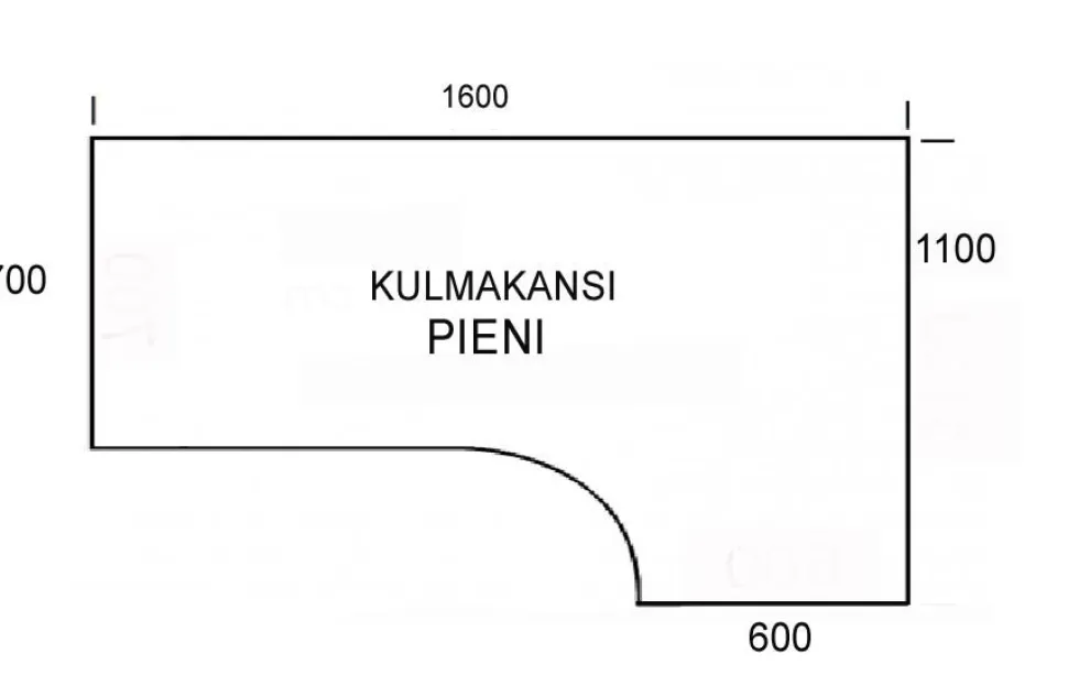ERGOMASTER TYÖPÖYDÄN KULMA KANSILEVY
