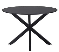 Felix pyöreä ruokapöytä mustilla metallijaloilla 110 cm