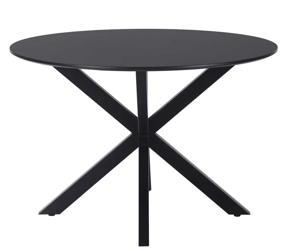 Felix pyöreä ruokapöytä mustilla metallijaloilla 110 cm