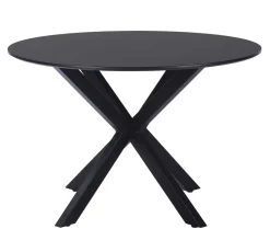 Felix pyöreä ruokapöytä mustilla metallijaloilla 110 cm