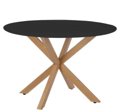 Felix pyöreä ruokapöytä puunvärisillä metallijaloilla 110 cm