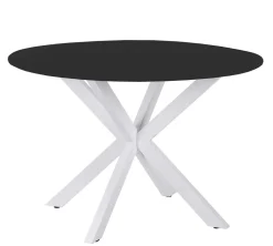 Felix pyöreä ruokapöytä valkoisilla metallijaloilla 110 cm