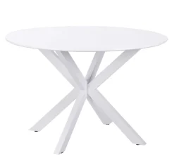 Felix pyöreä ruokapöytä valkoisilla metallijaloilla 110 cm