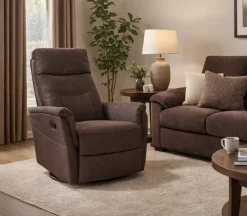Florida recliner tuoli, ruskea kangas