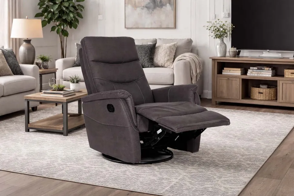 Florida recliner tuoli, tummaharmaa kangas