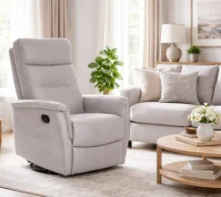 Florida recliner tuoli, vaaleaharmaa kangas