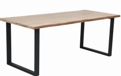 FOX 195 CM TAMMI LANKKUPÖYTÄ METALLIJALOILLA + 6 ARMI PINNATUOLIA