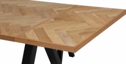 Herringbone tammi ruokapöytä 200x100 cm kalanruotokuvioitu YHDELLÄ TAI KAHDELLA JATKOPALALLA