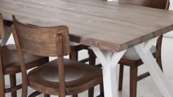 LANA 200 CM LANKKUPÖYTÄ PUUJALOILLA + 6 CAFE PLUS TUOLIA