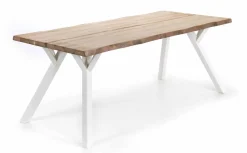 LANA 200 CM LANKKUPÖYTÄ PUUJALOILLA + 6 CAFE PLUS TUOLIA