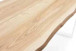 LANA LANKKU RUOKAPÖYTÄ SAARNI KANNELLA 140x90 METALLIJALALLA