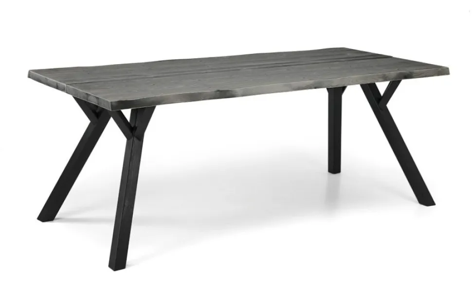 LANA LANKKURUOKAPÖYTÄ 150x89 CM PUUJALOILLA