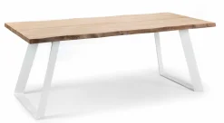 LANA LANKKU RUOKAPÖYTÄ 200x90 METALLIJALALLA