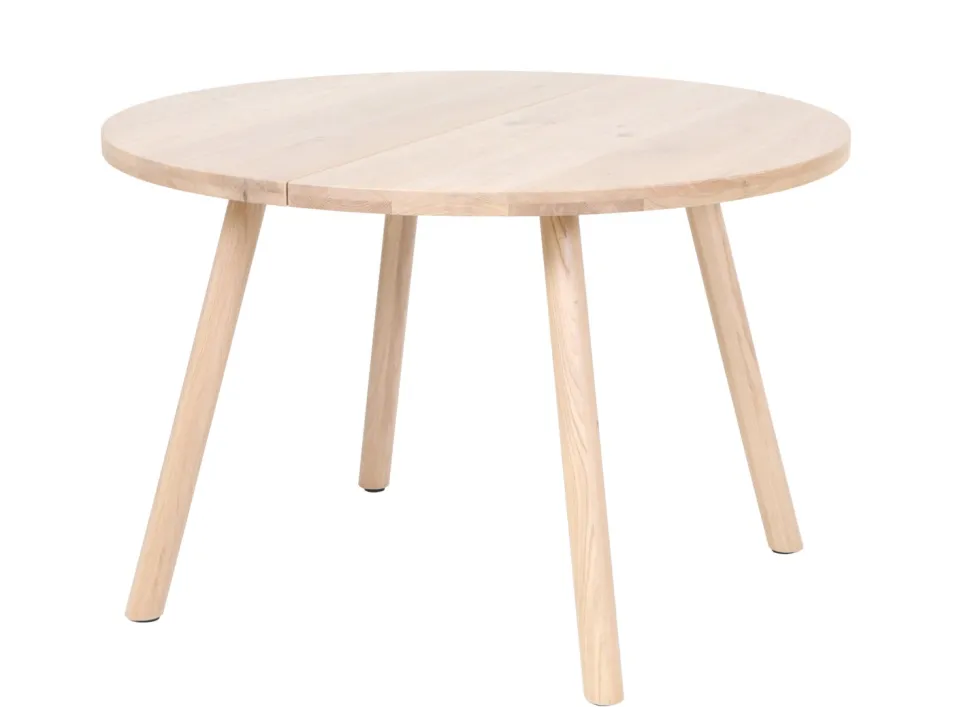 LANA PYÖREÄ TAMMI RUOKAPÖYTÄ 115 CM PYÖREILLÄ OLIVIA JALOILLA