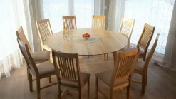 LAURA PYÖREÄ RUOKAPÖYTÄ, KOOT: 110-160 CM