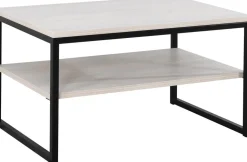 LINE SOHVAPÖYTÄ 90 X 60 CM MUSTALLA RUNGOLLA