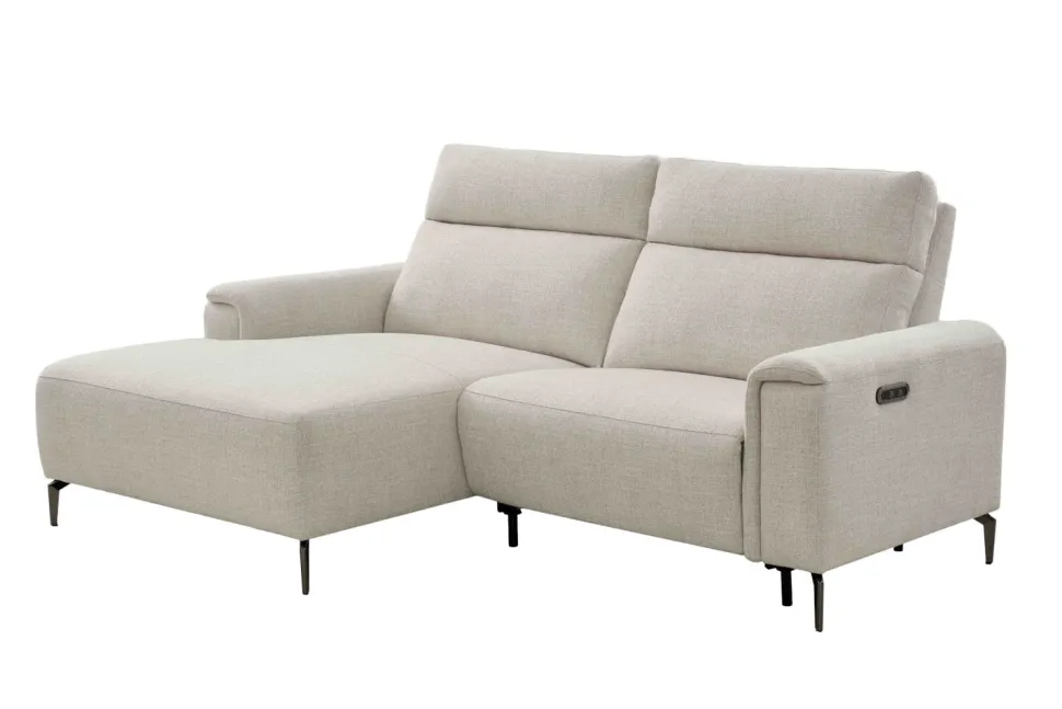 MALTA SÄHKÖRECLINER DIVAANISOHVA, BEIGE KANGAS