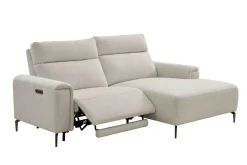MALTA SÄHKÖRECLINER DIVAANISOHVA, BEIGE KANGAS