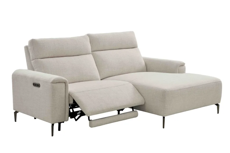 MALTA SÄHKÖRECLINER DIVAANISOHVA, BEIGE KANGAS