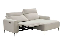 MALTA SÄHKÖRECLINER DIVAANISOHVA, BEIGE KANGAS