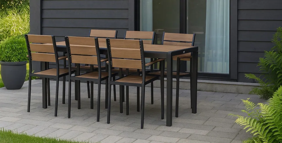 MILANO ARTWOOD PÖYTÄ + 6 MILANO TUOLIA