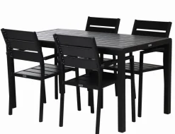 MILANO ARTWOOD PÖYTÄ + 4 MILANO TUOLIA KOKOMUSTA