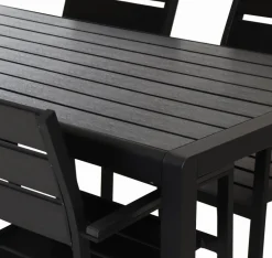 MILANO ARTWOOD PÖYTÄ + 6 MILANO TUOLIA KOKOMUSTA